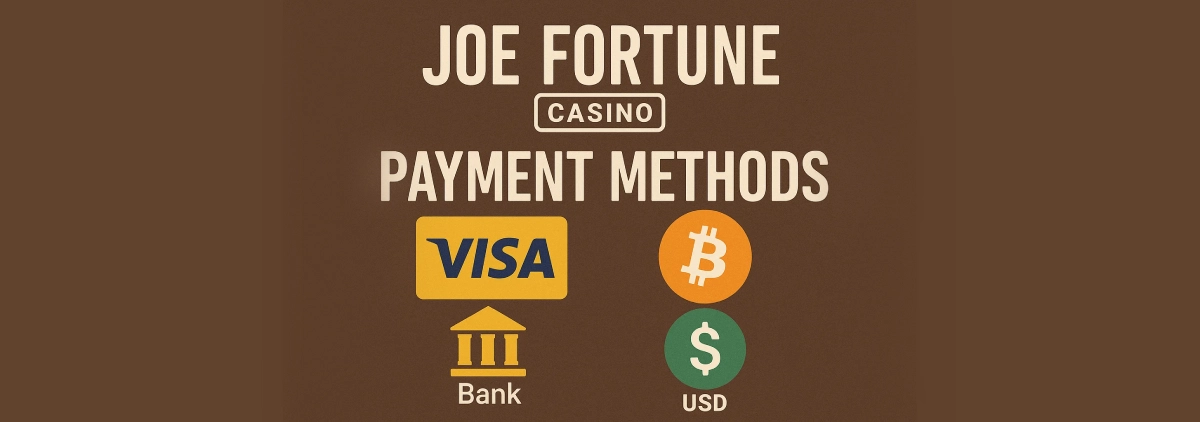 JOE FORTUNE CASINO PAYMENT METHODS
